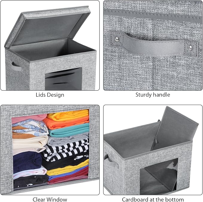 Univivi Fabric Foldable Storage Boxes Large Storage Bins - Image 4