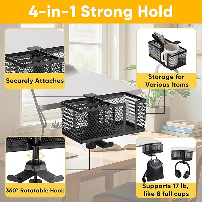 4 in 1 Metal Clip On Cup Holder Attachment - Image 2