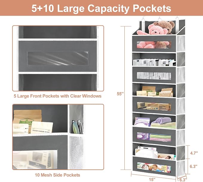 5-Tier Over The Door Storage Organizer - Image 3