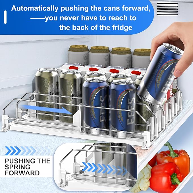 Drink Organizer for Fridge, Upgraded Drink dispenser for fridge, Automatic - Image 2