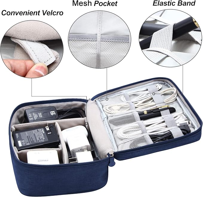 SELLYFELLY Electronics Organizer Travel Universal Cable Organizer Bag - Image 3