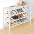 Smiry Bamboo Shoe Rack for Closet, 4 Tier Long Wooden Stackable Shoe Organizer by Smiry