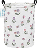 LANGYASHAN Laundry Basket Canvas Fabric Collapsible Organizer Basket by LANGYASHAN