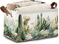 Cactus Succulent Collapsible Storage Box, Tropical Plants Organizer Bin by Unknown