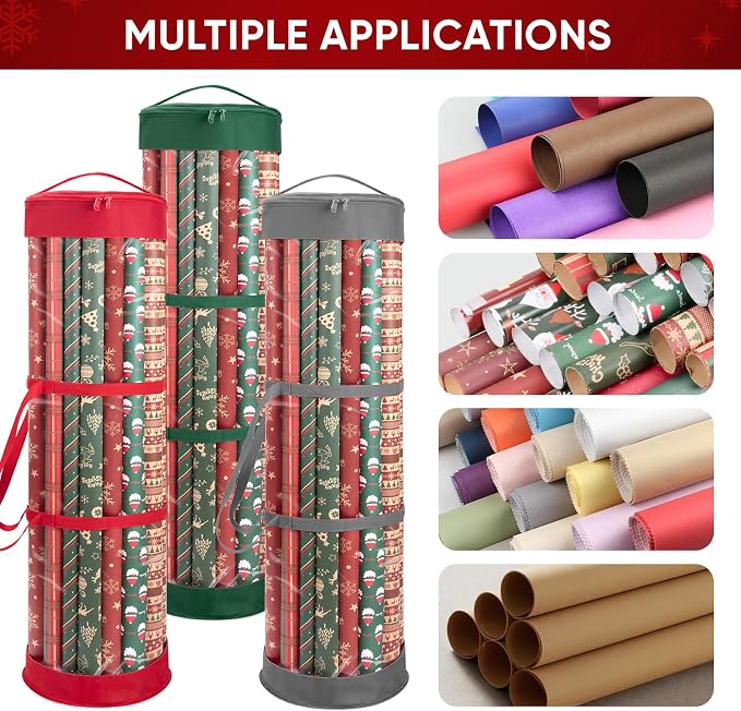 BALEINE Christmas Wrapping Paper Organizer Storage - Image 7