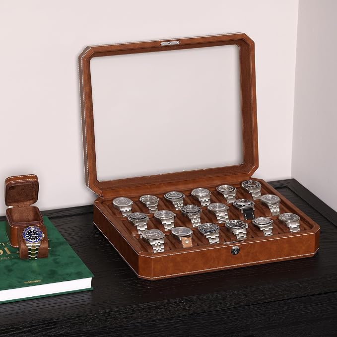 ROTHWELL 18-Slot Watch Case – Luxury Watch Box - Image 4