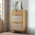 MU Natural Rattan Shoe Cabinet, Entryway Shoe Cabinet by MU