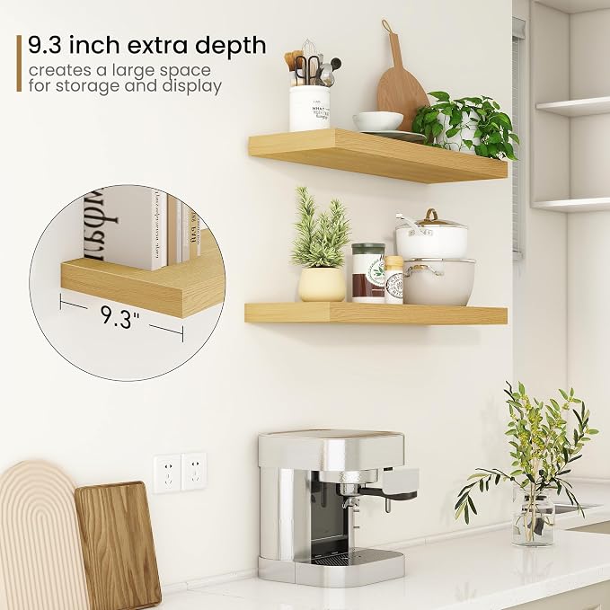 Fun Memories Floating Shelves 32 Inch Long, 9.3Inch Deep Floating Shelves - Image 5