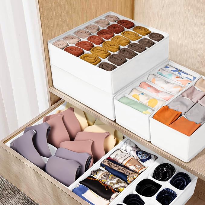 Criusia Drawer Organizer Clothes, 16 Pack Dresser Organizer Bins - Image 5