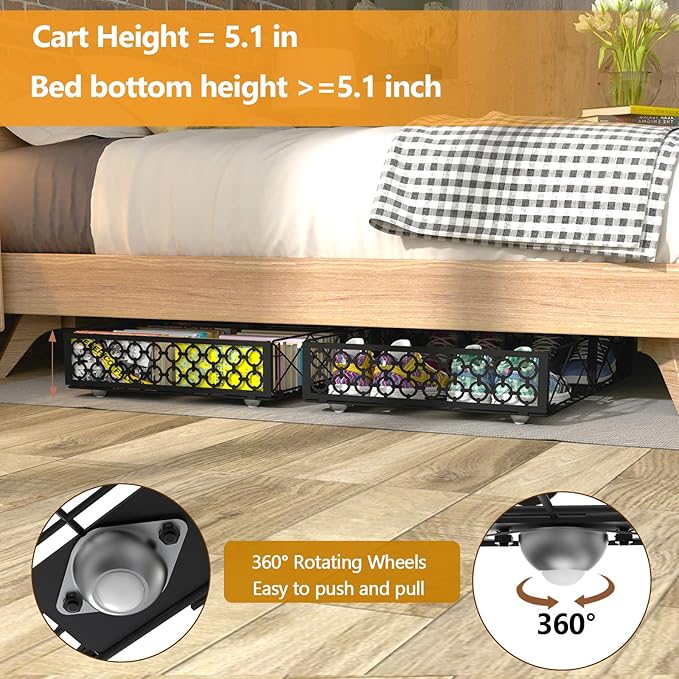 NADAMOO Low Profile Under Bed Storage - Image 3