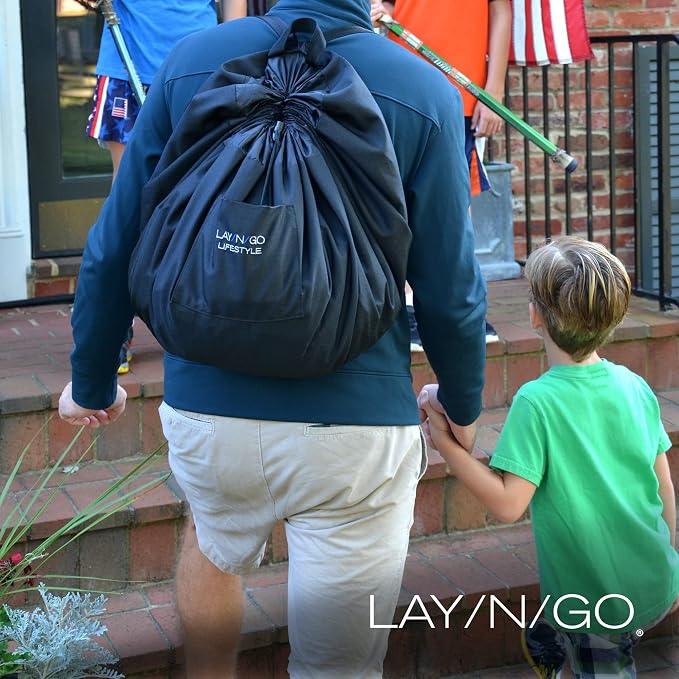 Lay-n-Go 2-in-1 Small Portable Drawstring Toys Storage Organizer and Play Mat - Image 7