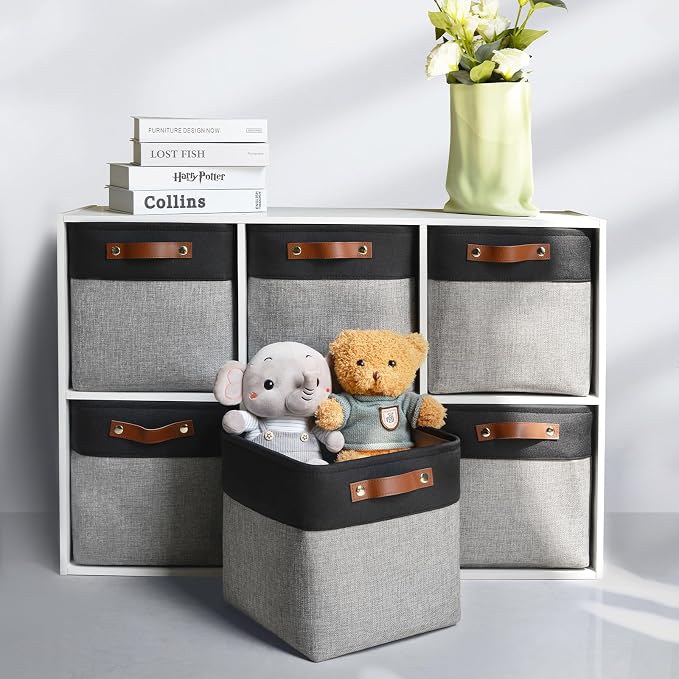 Collapsible Fabric Cube Storage Bins 11x11×11 - Image 2