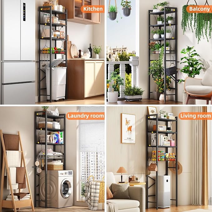 Over-The-Toilet Storage Rack, 4-Tier Bathroom Organizer Shelf Over Toilet - Image 4