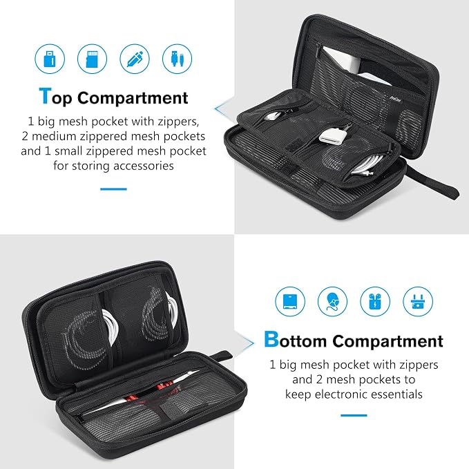 ProCase Large Hard Travel Electronic Organizer Case - Image 4
