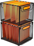 SETTFRFE 2 Pack File Organizer, Metal File Crates by SETTFRFE