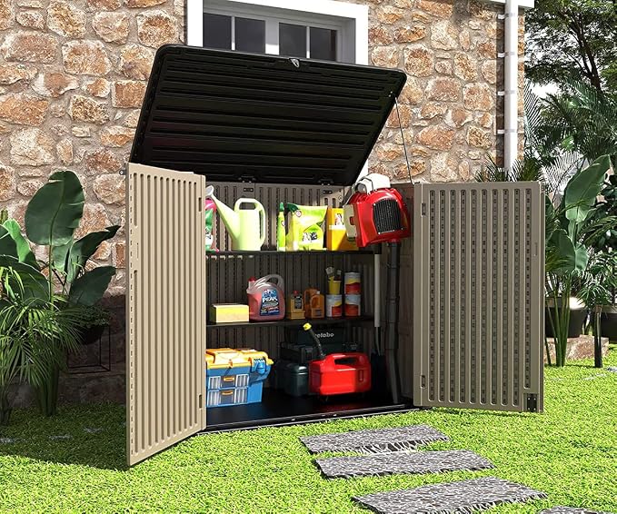 HOMSPARK Storage Shed Weather Resistance, Horizontal Storage Shed - Image 7