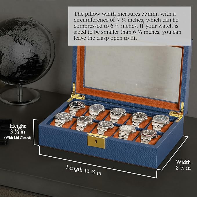 ROTHWELL 10 Slot Leather Watch Box - Image 2