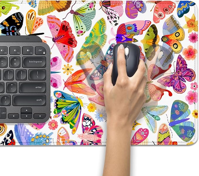 Colorful Butterfly Mouse Pad, Large Extend Mousepad Desk Pad - Image 5