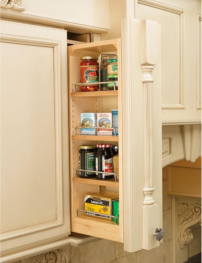 Rev-A-Shelf Kitchen Cabinet Pullout Wall Filler Wooden Organizer Slide Out - Image 9