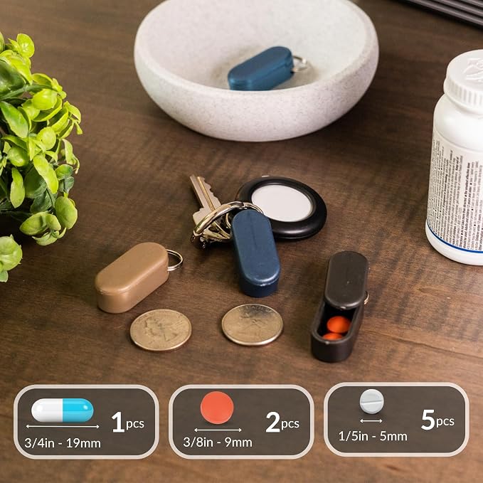Keychain Pill Holder Single Pack – Lightweight Magnetic Pill Organizer - Image 4