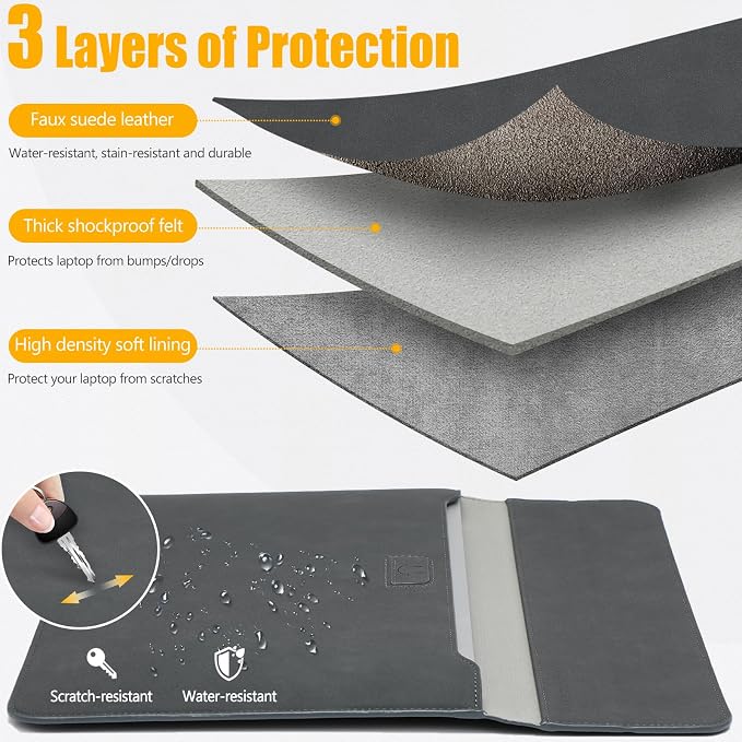 HYZUO 15-16 Inch Laptop Sleeve Case - Image 3