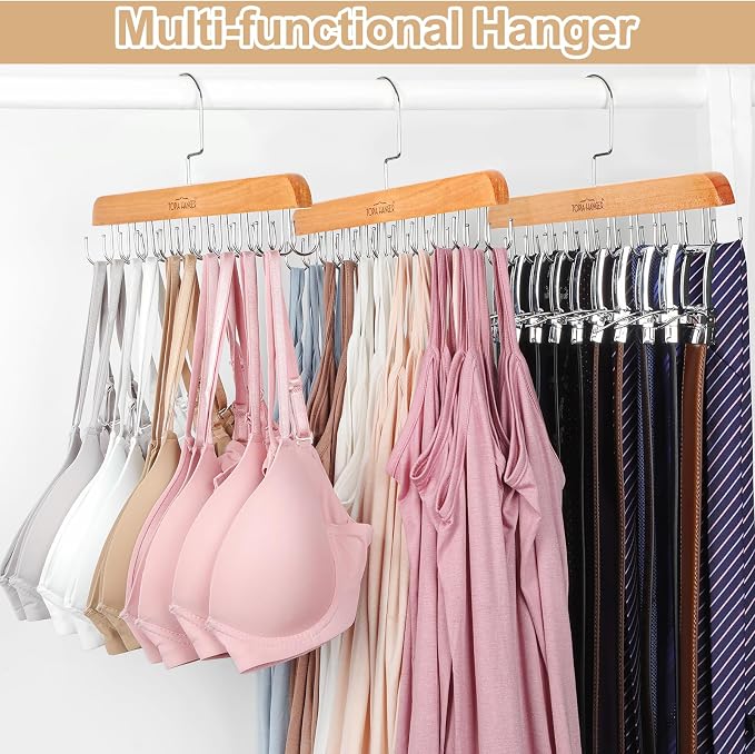 TOPIA HANGER Bra Hanger for Closet, Tank Top Hangers 20 Hooks Capacity Foldable - Image 5