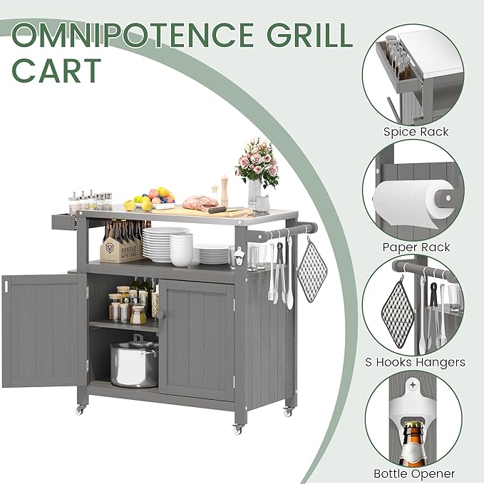 Weatherproof HIPS Outdoor Kitchen Island - Image 2