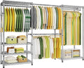 E1 Heavy Duty Closet Garment Rack, 6 Tiers Adjustable Clothing Storage