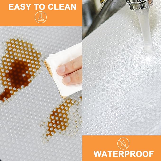 Clear Shelf Liner for Kitchen Cabinets: Translucent Easy to Cut Drawer Mat - Image 5