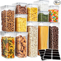 MR.SIGA 12 Pack Airtight Food Storage Container Set, BPA Free Kitchen Pantry by MRSIGA