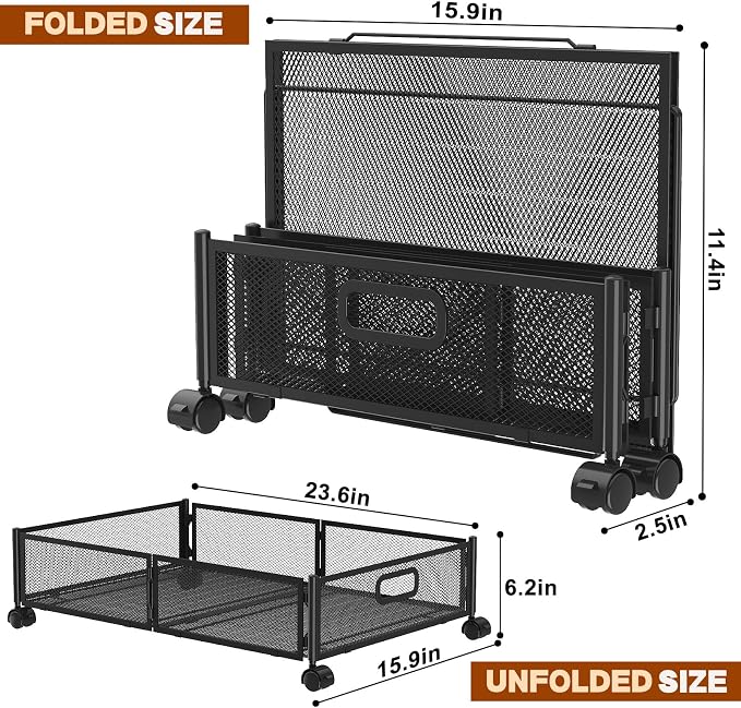 Under Bed Storage Containers, 4 Pack Foldable Underbed Storage Containers - Image 4