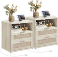LEYAOYAO Rattan Nightstands Set of 2 by LEYAOYAO-Findtheshiningpointofyourideallife%EF%BC%81