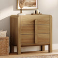 WAMPAT 3 Drawer Dresser for Bedroom, 31.5" Wide Mid Century Modern Wide Chest by WAMPAT