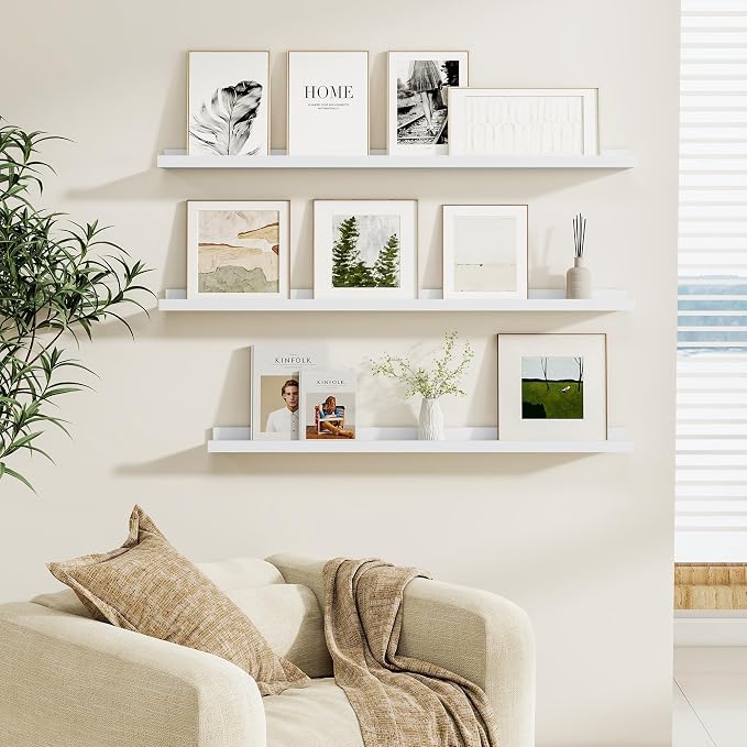 Fun Memories Picture Ledge Shelf, 48 Inch Picture Shelves - Image 5