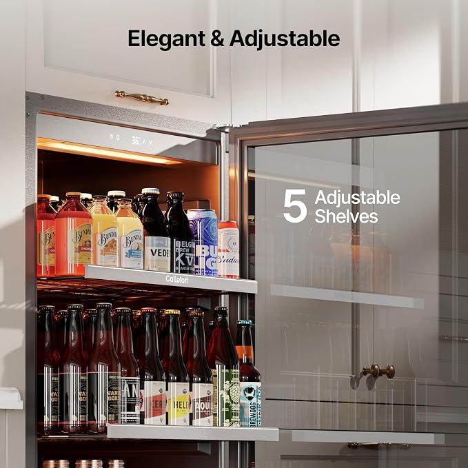 Ca'Lefort 24 Inch Beverage Refrigerator, 238 Cans Tall Beverage Fridge - Image 4