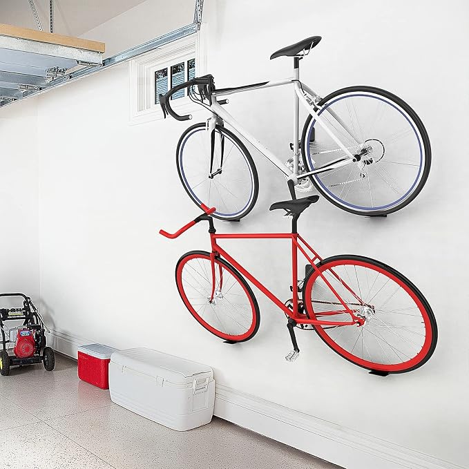 WALMANN 2 Pack Bike Pedal Hanger Wall Mount, Heavy Duty Horizontal Bike Rack - Image 2