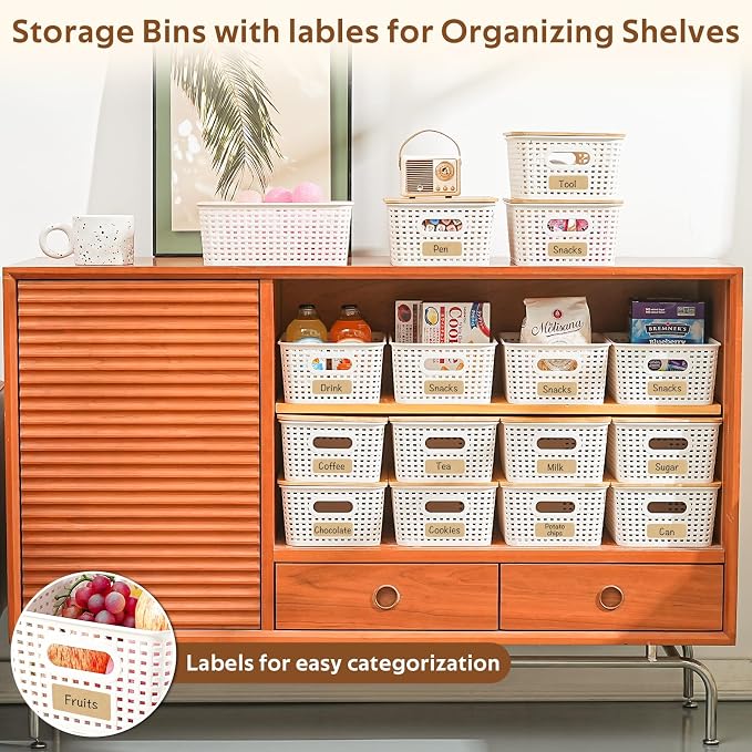 8 Pack Plastic Storage Bins - Image 5