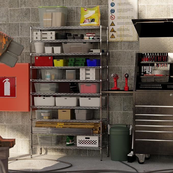 18" Deep x 48" Wide x 86" Height Wire Shelving Kit | 10-Tier | NSF Commercial - Image 5
