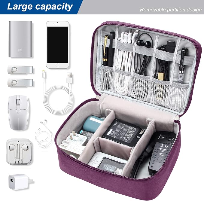 SELLYFELLY Electronics Organizer Travel Universal Cable Organizer Bag - Image 2
