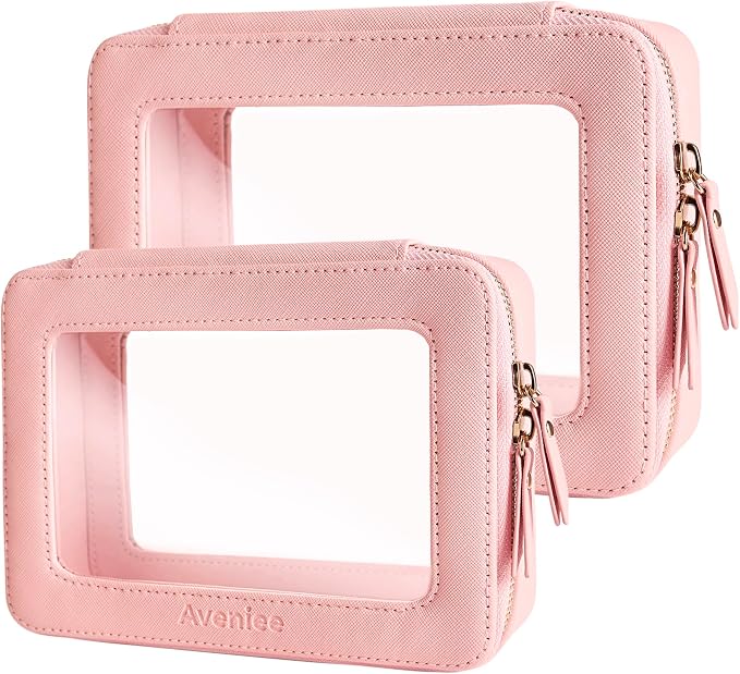 Aveniee Clear Makeup Bag Organizer Set, Portable Travel Toiletry Case by Aveniee