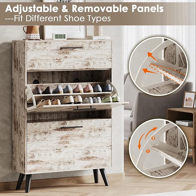 MU Shoe Cabinet Storage for Entryway, Shoe Organizer - Image 3