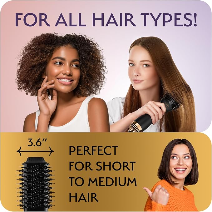 Professional Blowout Hair Dryer Brush, Hot Air Brush - Image 8