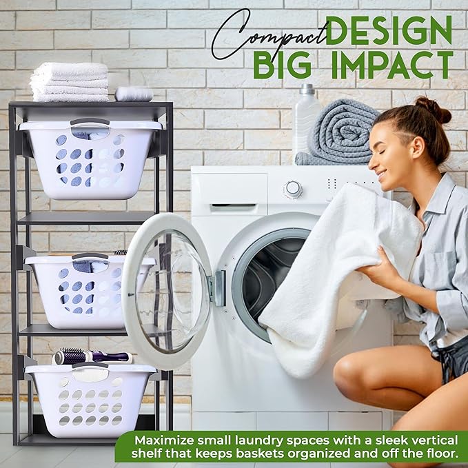 Laundry Basket Holder Shelf - Image 5