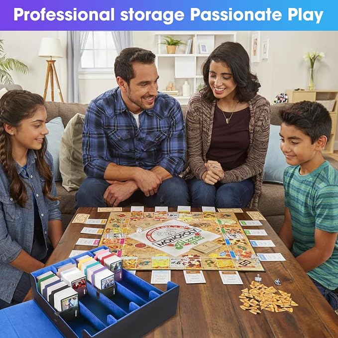 Card Organizer Box, 3000+Trading Card Storage Box, PU Leather Card Organizer Box - Image 5