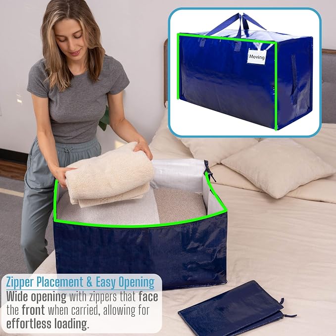 VENO 4 Pack Moving Bags and Large Christmas Decoration Storage Bins - Image 3