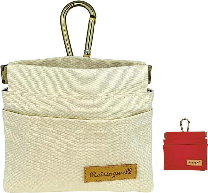 Dog Treat Pouch, Lvory Pocket Sized Pet Training Pouch, Cotton Fabric, Hand by Raisingwell