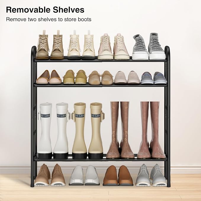 STO STO Expandable Shoe Rack, 5-Tier Metal Shoe Rack - Image 5