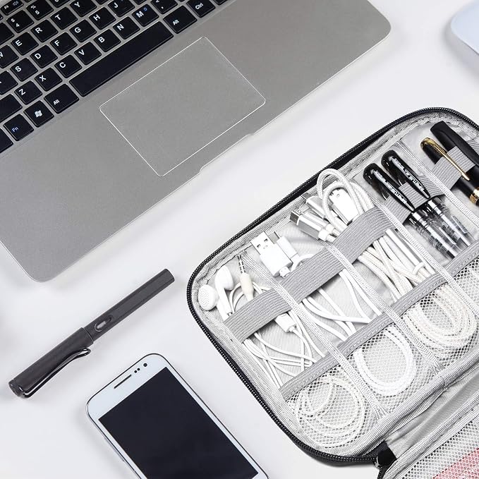 SELLYFELLY Travel Electronics Organizer Portable Cable Organizer Bag - Image 6