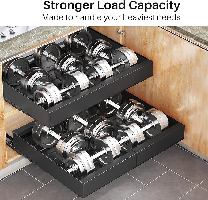 Kitstorack Pull out Cabinet Organizer, Expandable Heavy Duty Slide out Drawer - Image 5