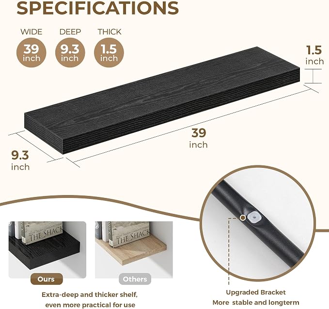 Dreamland 40 Inches Floating Shelves - Image 3